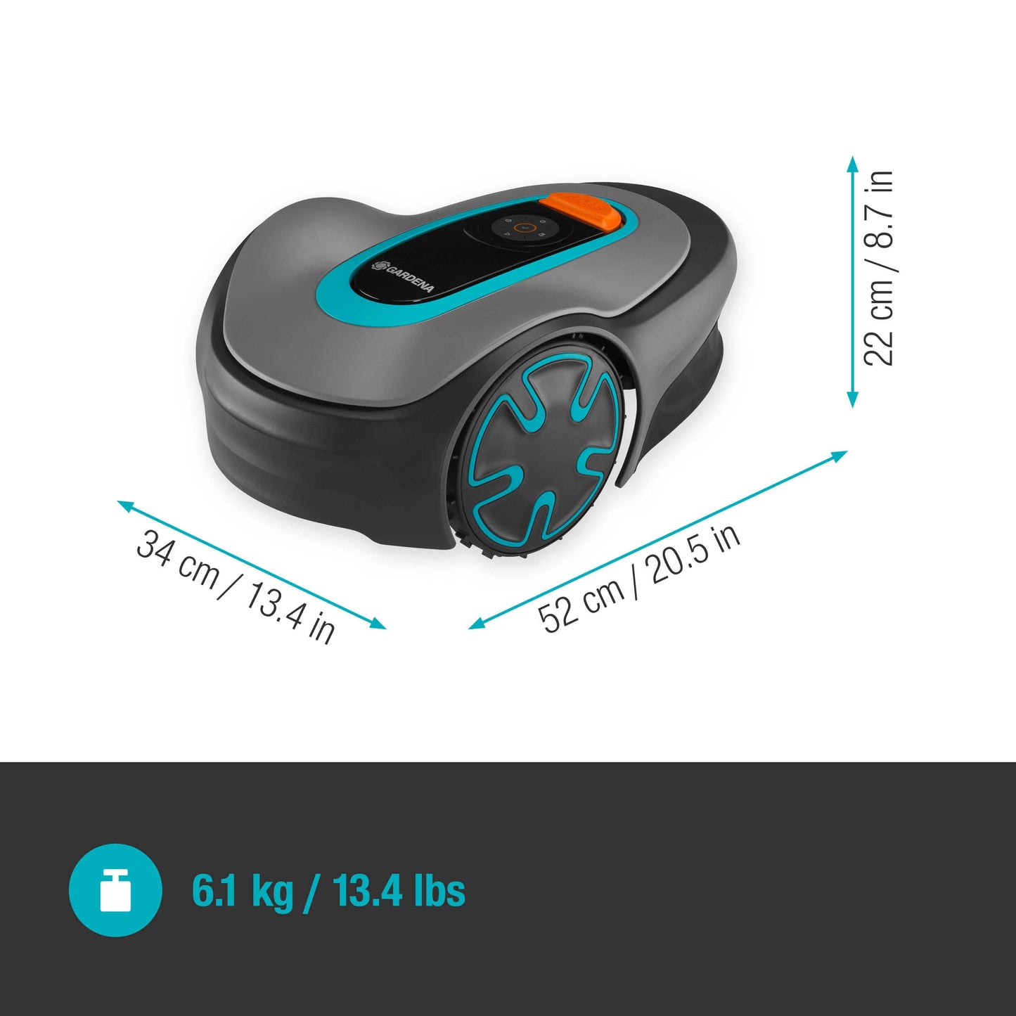 Gardena SILENO minimo 500m² Mähroboter - Bluetooth App, programmierbar, für bis zu 500m² (15202-20)