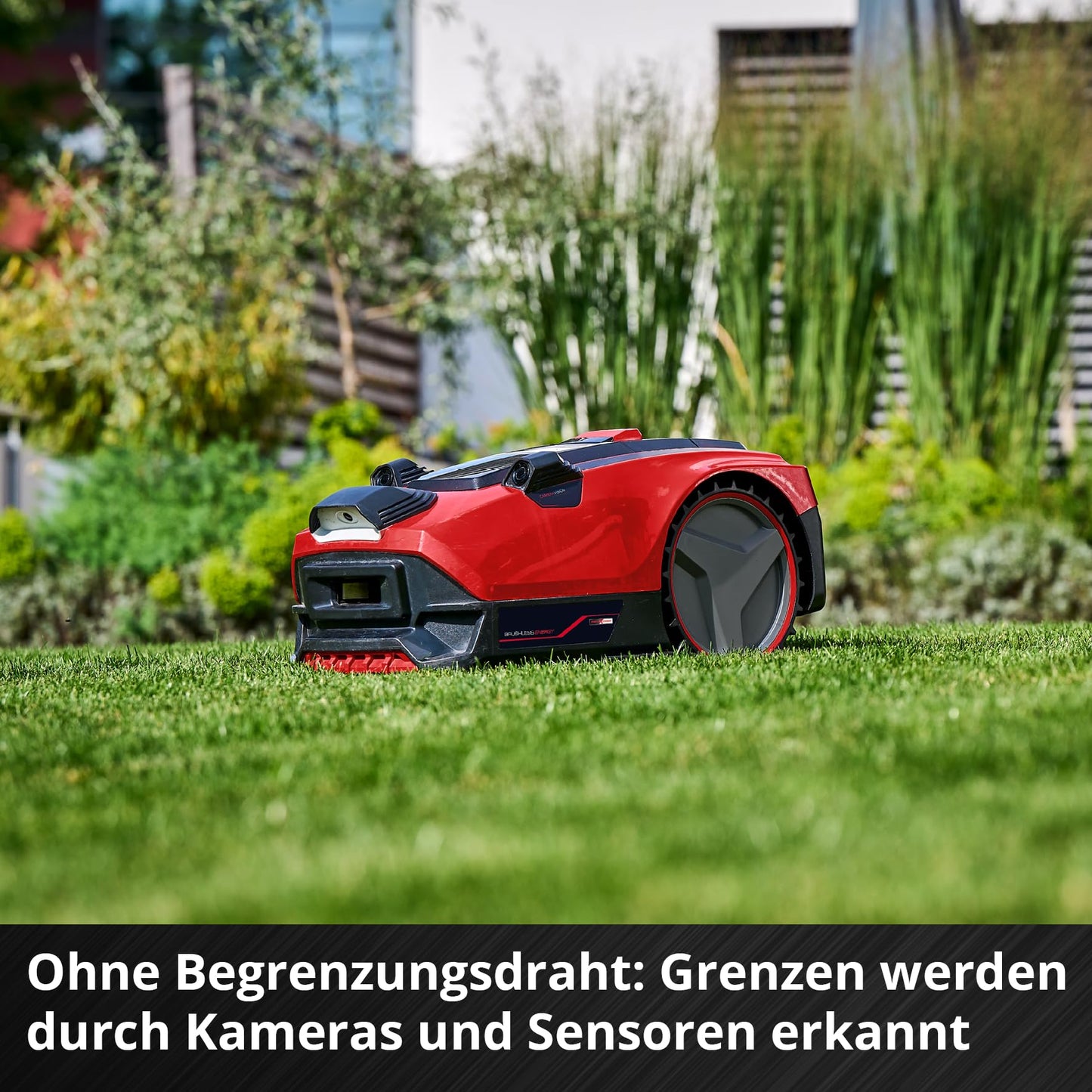 Einhell FREELEXO CAM 500 Mähroboter - Kamera statt Draht, 500m², 25% Steigung, 18V Akku, Brushless