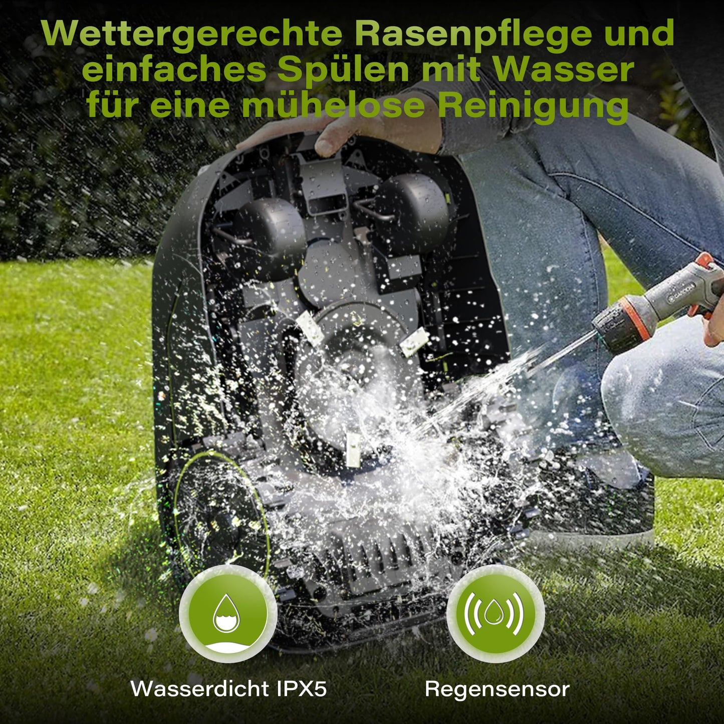 SUNTEK Mähroboter AI Vision - Ohne Kabel, 600m², Hindernisvermeidung, IPX5, App-Bedienung