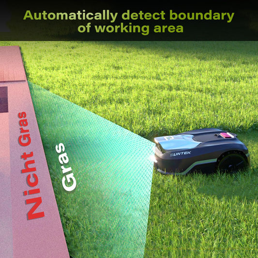 SUNTEK Mähroboter AI Vision - Ohne Kabel, 600m², Hindernisvermeidung, IPX5, App-Bedienung