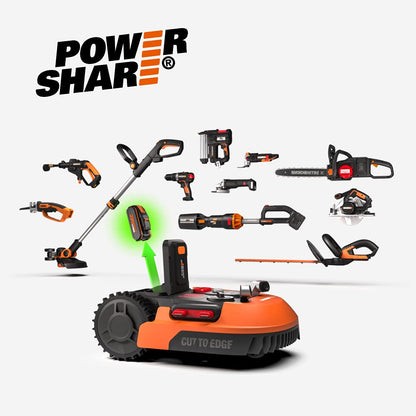 WORX Landroid Plus WR165E Mähroboter - Mit Begrenzungskabel, 500m², AIA Navigation, 35% Steigung, App