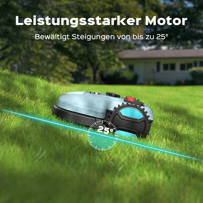 YARDCARE E400 Mähroboter - App Steuerung, 400m², automat. Aufladen, <60dB, Regensensor