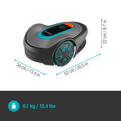 Gardena SILENO minimo 500m² Mähroboter - Bluetooth App, programmierbar, für bis zu 500m² (15202-20)