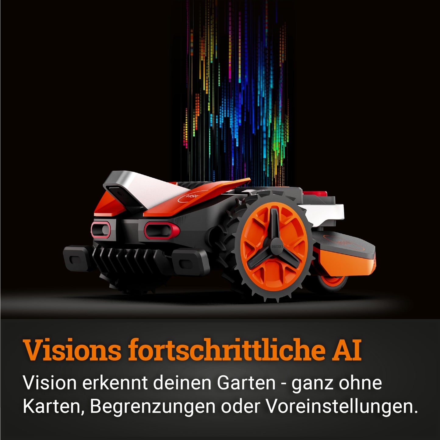 WORX Landroid Vision S250 WR202E - KI Hindernisvermeidung, ohne Kabel, 250m², Igelschutz, WLAN/Bluetooth