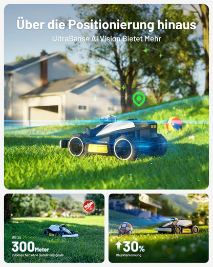 MAMMOTION LUBA mini AWD 800 Mähroboter - NetRTK+Vision, 800m², 80% Steigung, 4G, keine RTK-Antenne