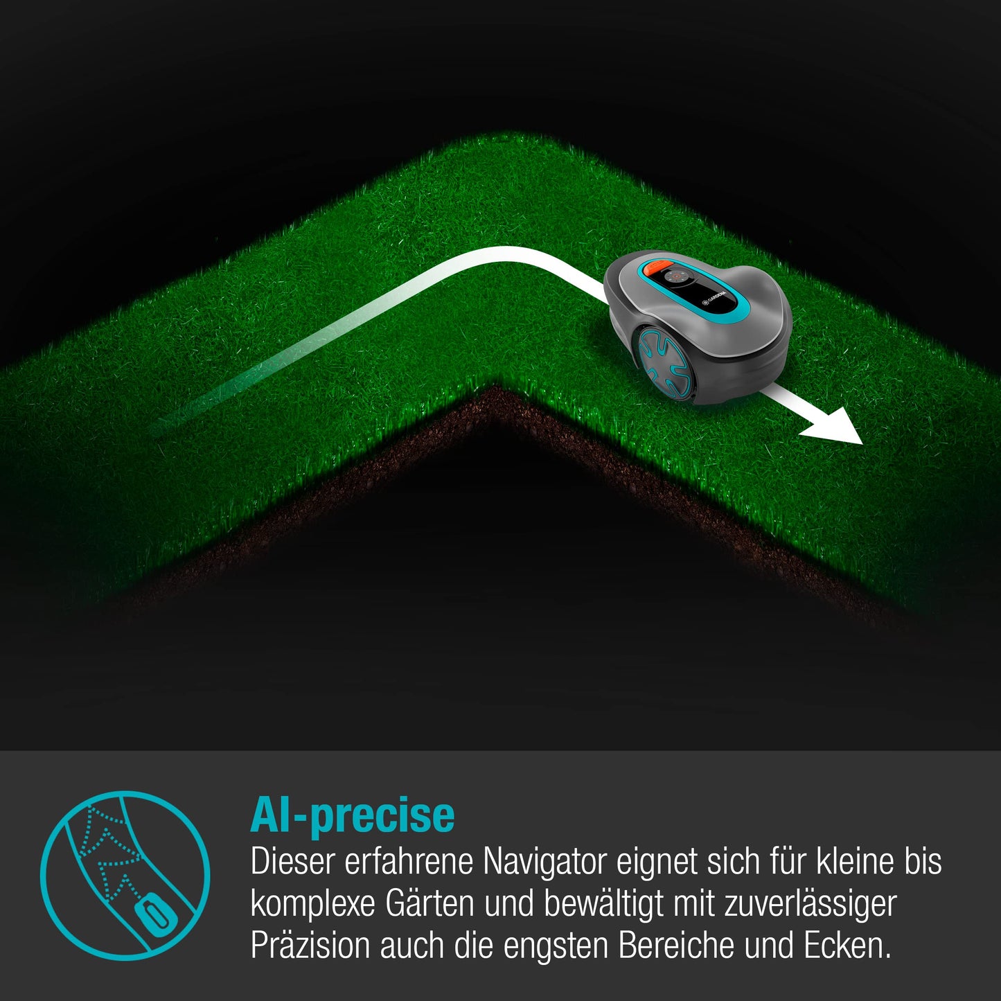 Gardena SILENO minimo 500m² Mähroboter - Bluetooth App, programmierbar, für bis zu 500m² (15202-20)