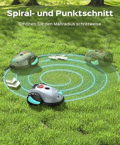 YARDCARE V100 Mähroboter - Vision Navigation, 150m², Hinderniserkennung, inkl. Graskamm & Ersatzklingen