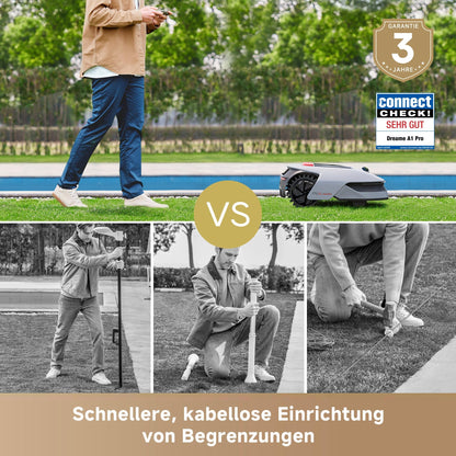 DREAME A1 Pro Mähroboter - 3D-LiDAR, ohne Begrenzungskabel, 2000m², App, OmniSense Tech